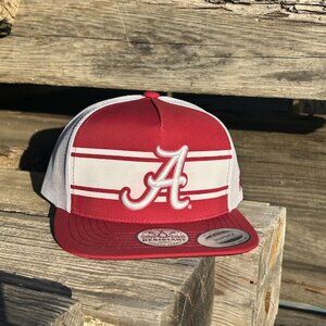 Hooey x University of Alabama Logo "A" Crimson and White Snapback Cap